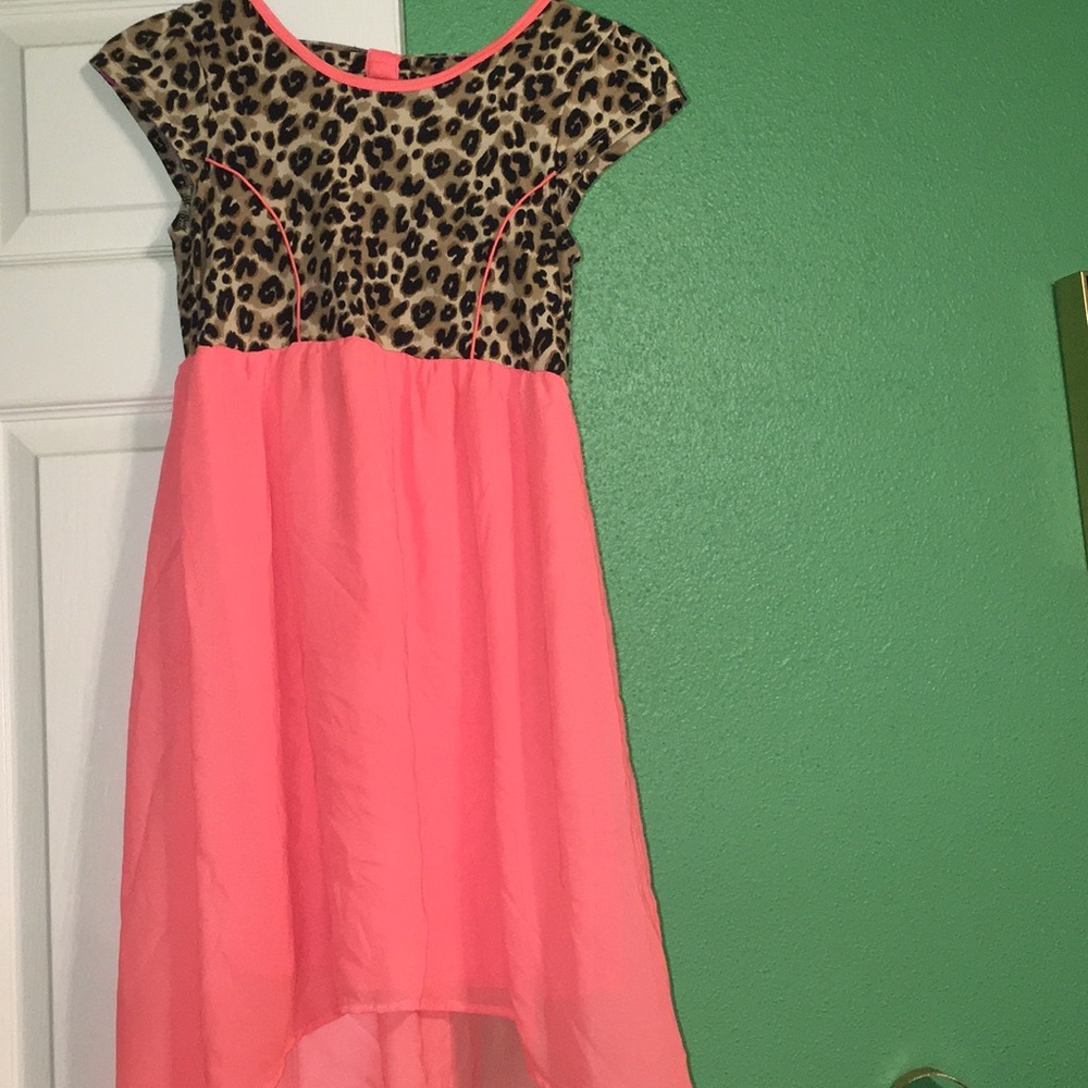 Cheater Print Peach Dress